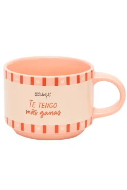 Mr. Wonderful Set de 2 tazas apilables - Te tengo más ganas que al café de las mañanas