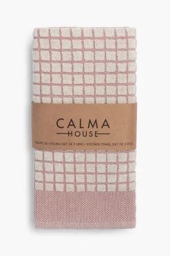 Calma House Set de 2 trapos de cocina de algodón tierra Oporto