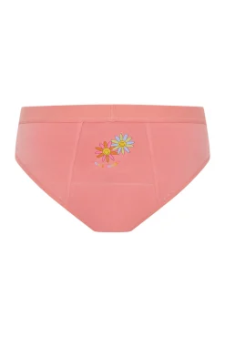 Modibodi SmileyWorld® Braga Menstrual Teen Algodón Orgánico Flujo Abundante Pink