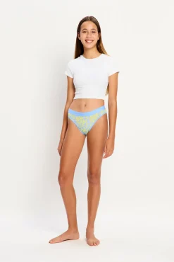 Modibodi SmileyWorld® Braga Menstrual Teen Algodón Orgánico Flujo Súper Green