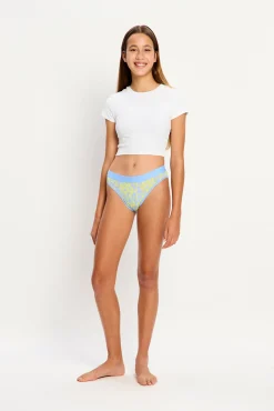 Modibodi SmileyWorld® Braga Menstrual Teen Algodón Orgánico Flujo Súper Green
