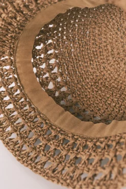 Women'secret Sombrero bucket crochet beige