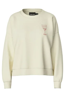 Pieces Sudadera básica con detalle