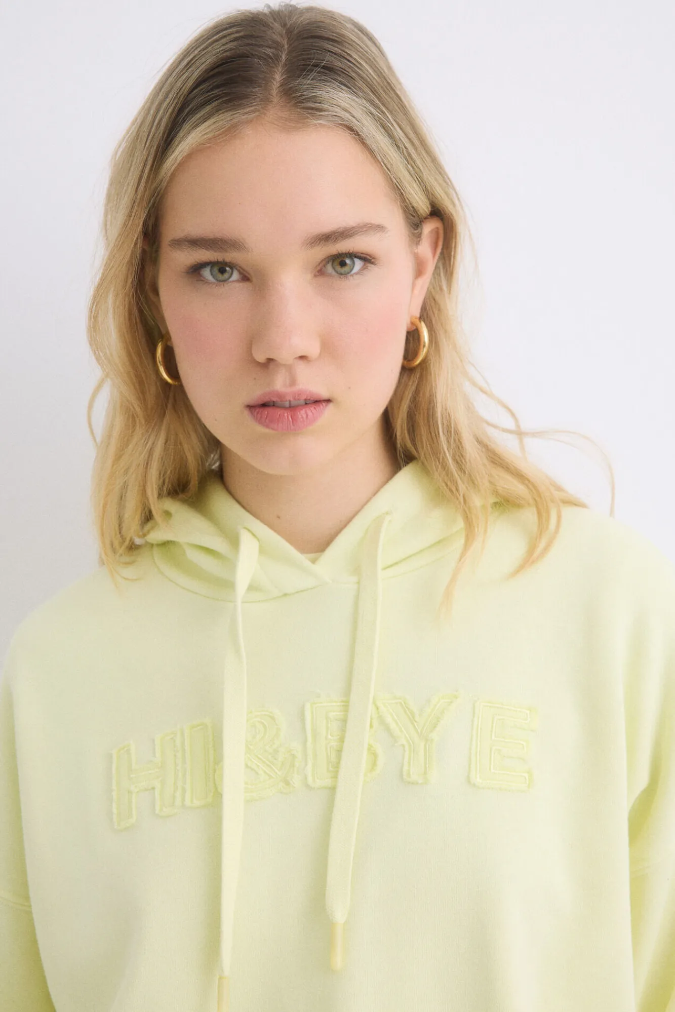 HI&BYE Sudadera capucha felpa algodón