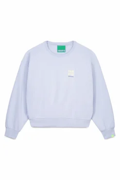 HI&BYE Sudadera corta felpa algodón claro