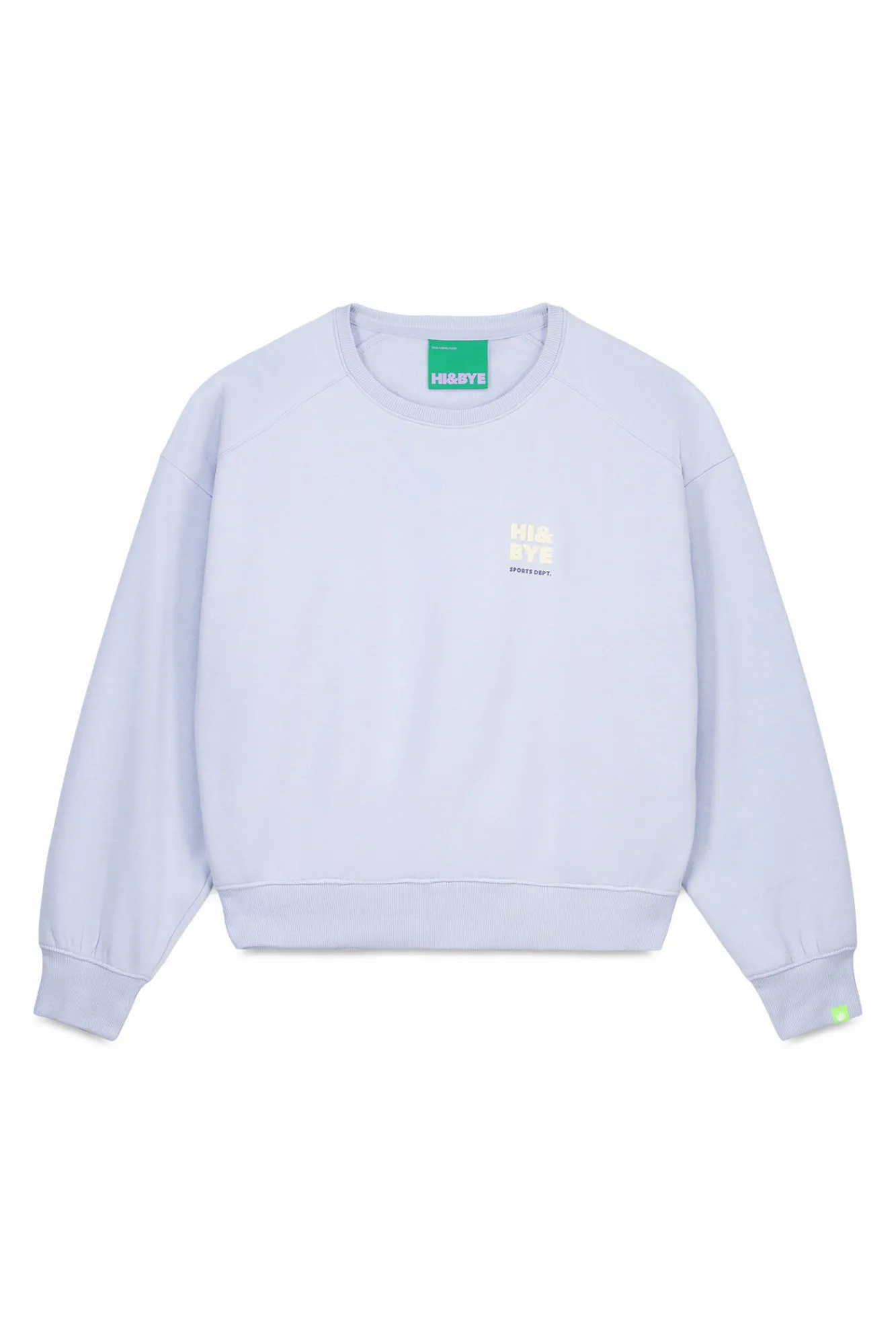 HI&BYE Sudadera corta felpa algodón claro