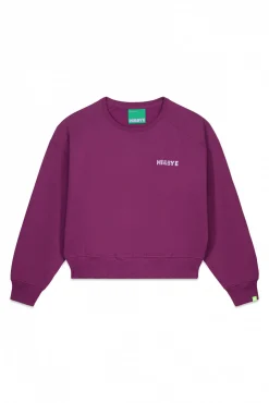HI&BYE Sudadera corta felpa vino