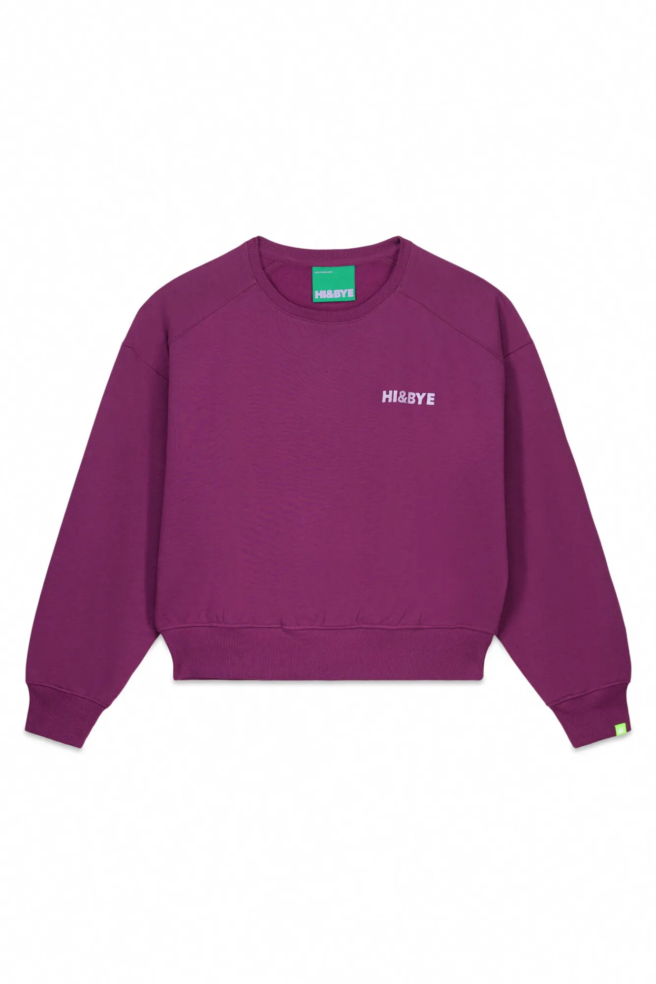 HI&BYE Sudadera corta felpa vino