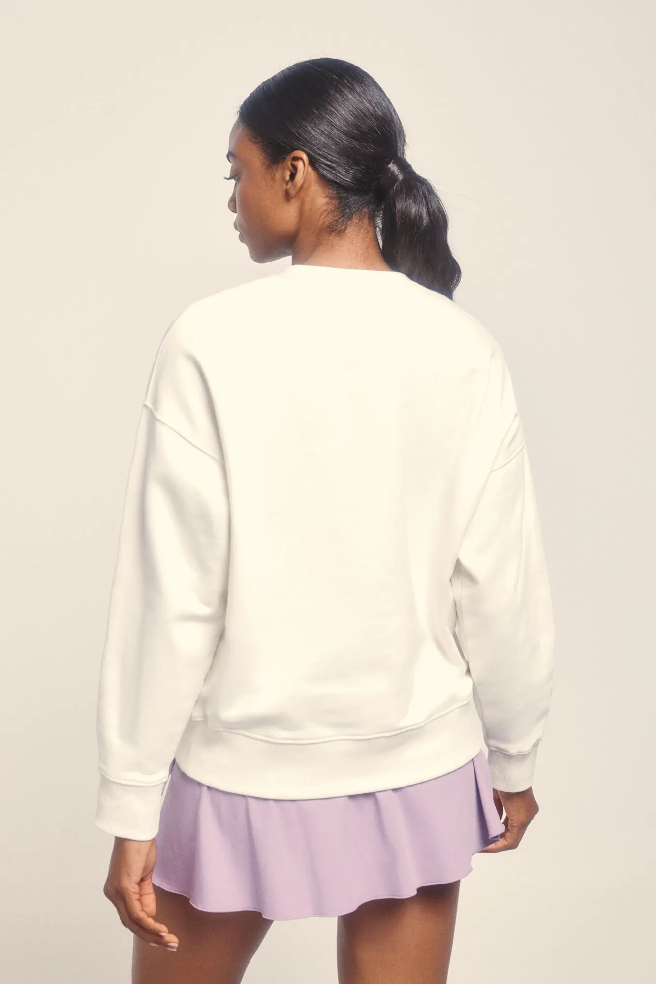 Dash and Stars Sudadera felpa 100% algodón blanco