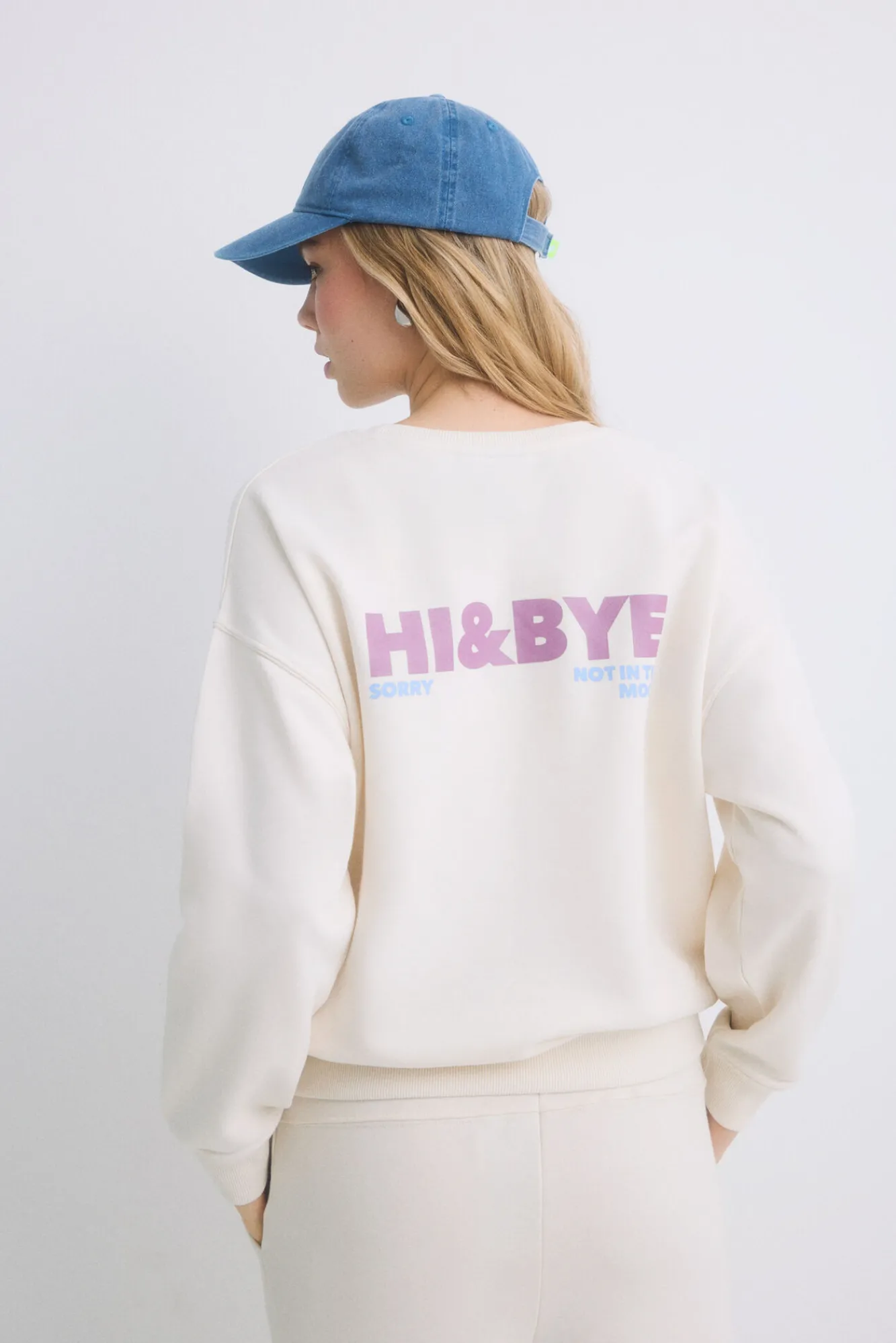 HI&BYE Sudadera felpa algodón