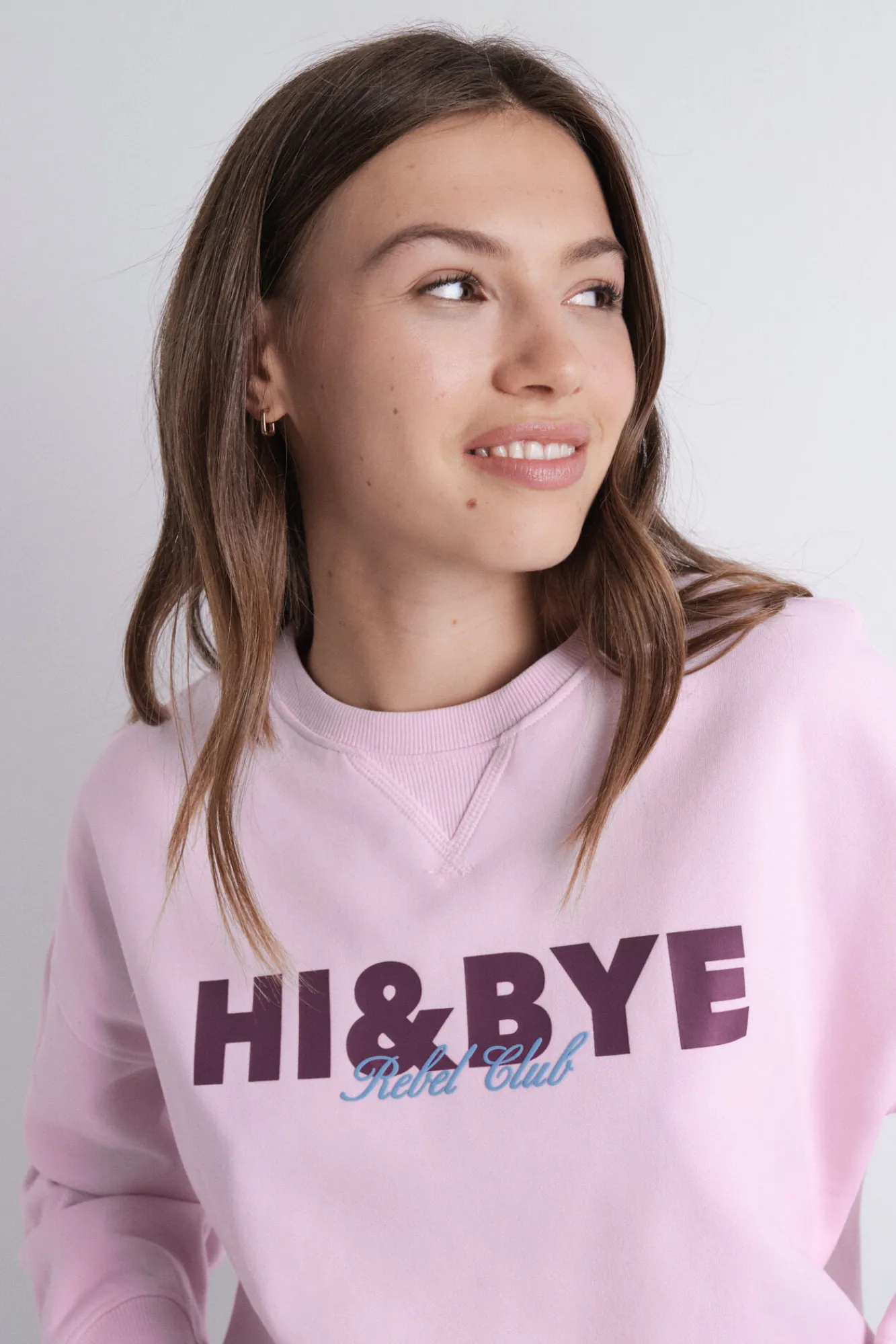 HI&BYE Sudadera felpa lisa