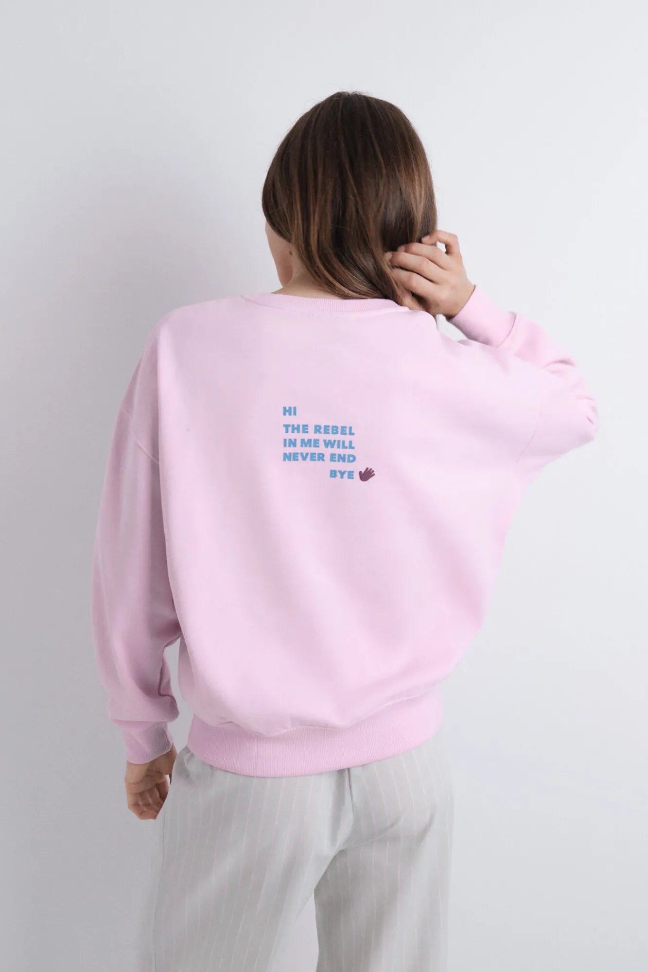 HI&BYE Sudadera felpa lisa