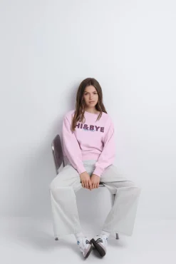 HI&BYE Sudadera felpa lisa