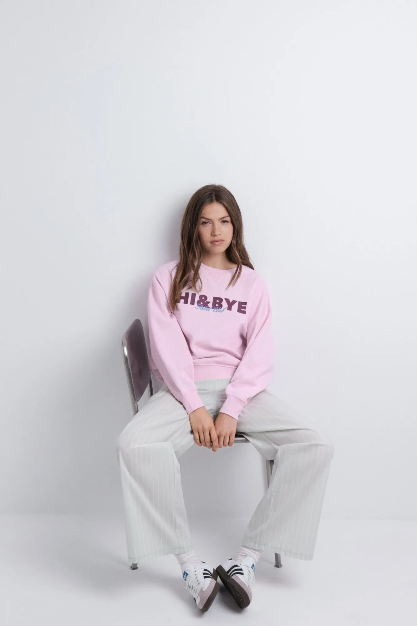 HI&BYE Sudadera felpa lisa