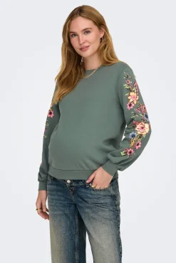 Only Maternity Sudadera maternity detalles florales