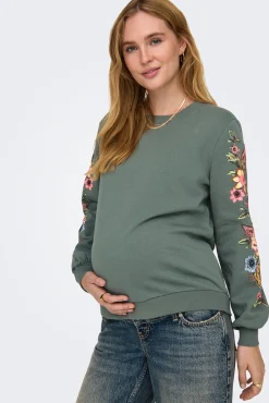 Only Maternity Sudadera maternity detalles florales