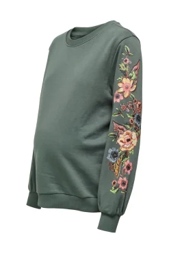 Only Maternity Sudadera maternity detalles florales