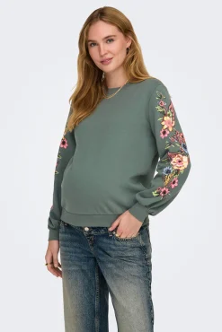 Only Maternity Sudadera maternity detalles florales