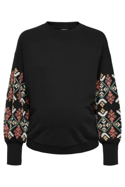 Only Maternity Sudadera oversized premamá con detalle en mangas
