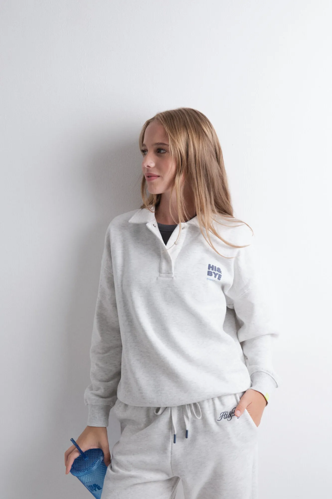 HI&BYE Sudadera polo felpa oscuro