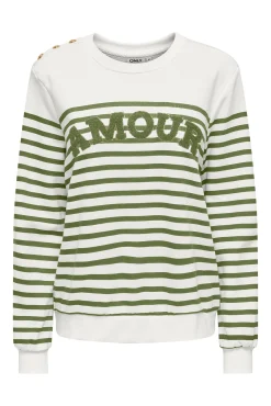 Only Maternity Sudadera rallas premamá detalle botones