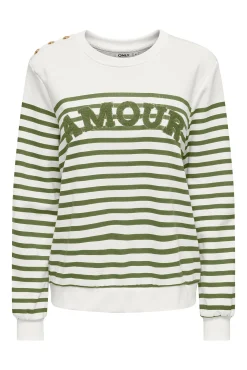 Only Maternity Sudadera rallas premamá detalle botones