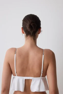 Penti Sujetador bralette triangular satinado blanco
