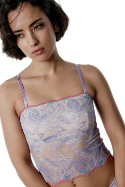 Black Limba Sujetador crop top de encaje flores Faye