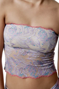 Black Limba Sujetador crop top de encaje flores Faye