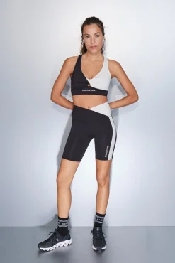 Dash and Stars Sujetador deportivo 4D Stretch blanco y