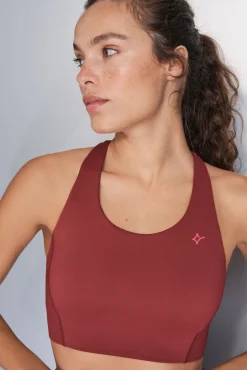 Dash and Stars Sujetador deportivo 4D Stretch granate