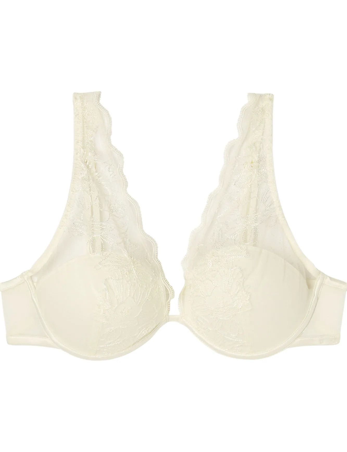 Women'secret Sujetador halter satén y tul blanco