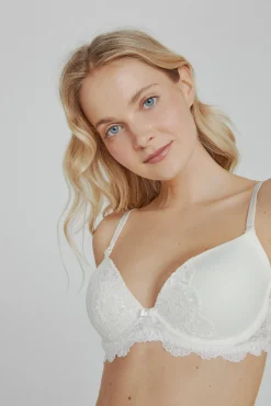 Ivette Bridal Sujetador con tirantes multiposición y push up en blanco