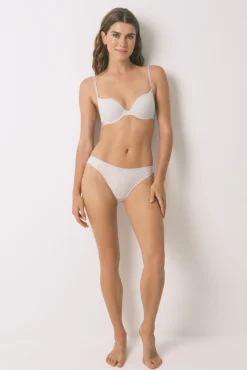 Women'secret Sujetador push up GORGEOUS algodón gris