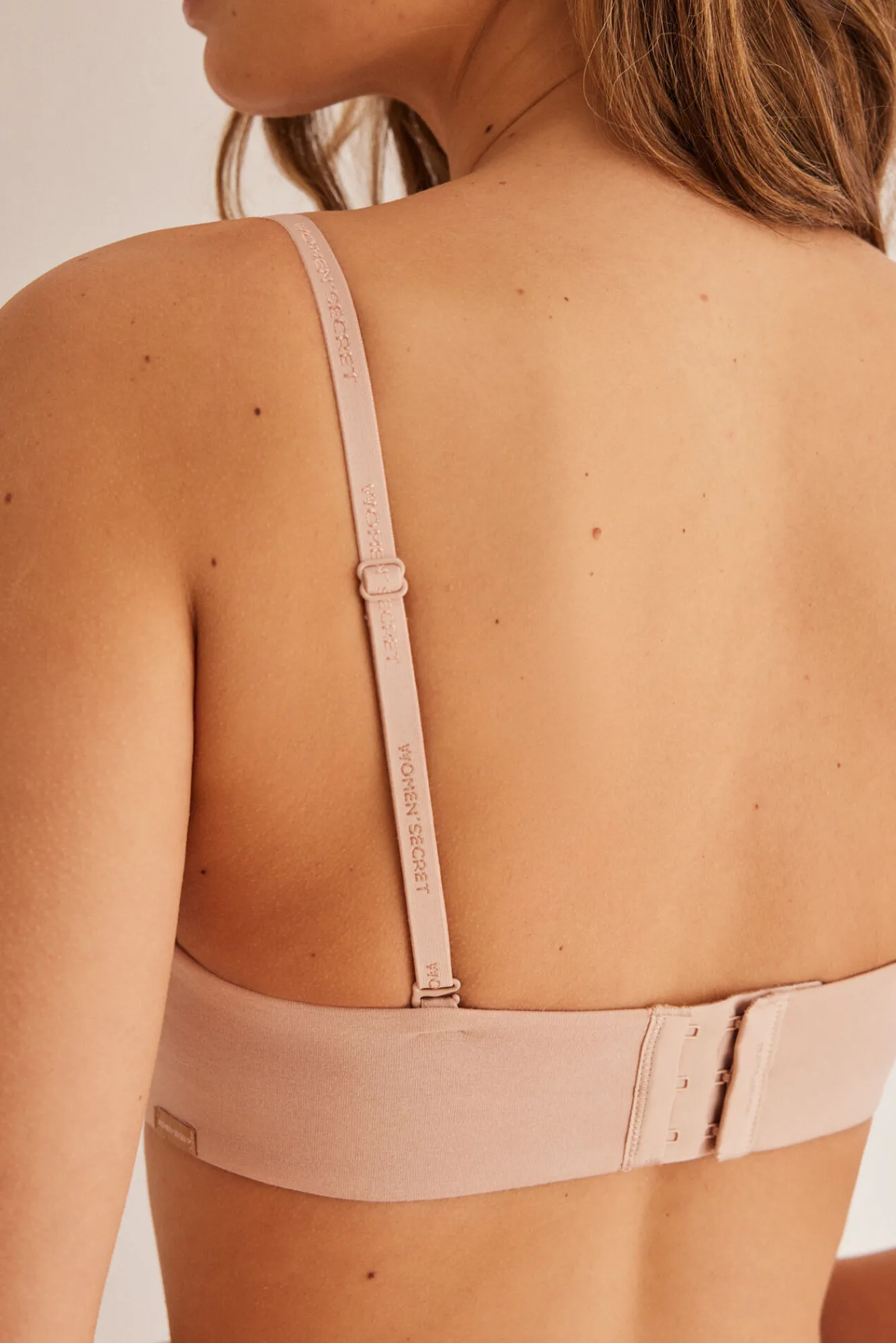 Women'secret Sujetador sin tirantes algodón