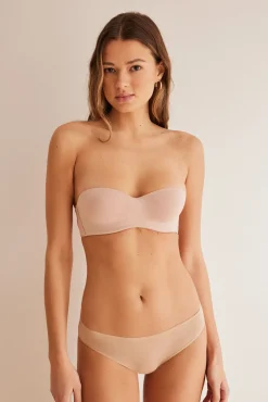 Women'secret Sujetador sin tirantes algodón