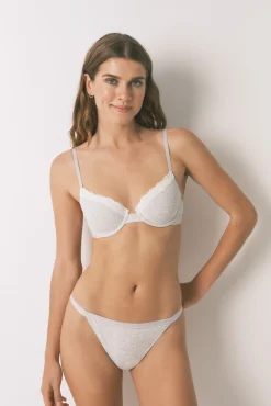Women'secret Tanga algodón rib
