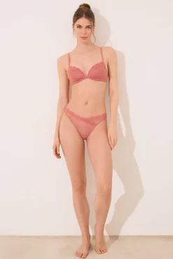 Women'secret Tanga encaje cebra