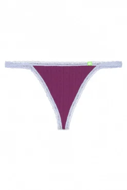 HI&BYE Tanga seamless pointelle vino