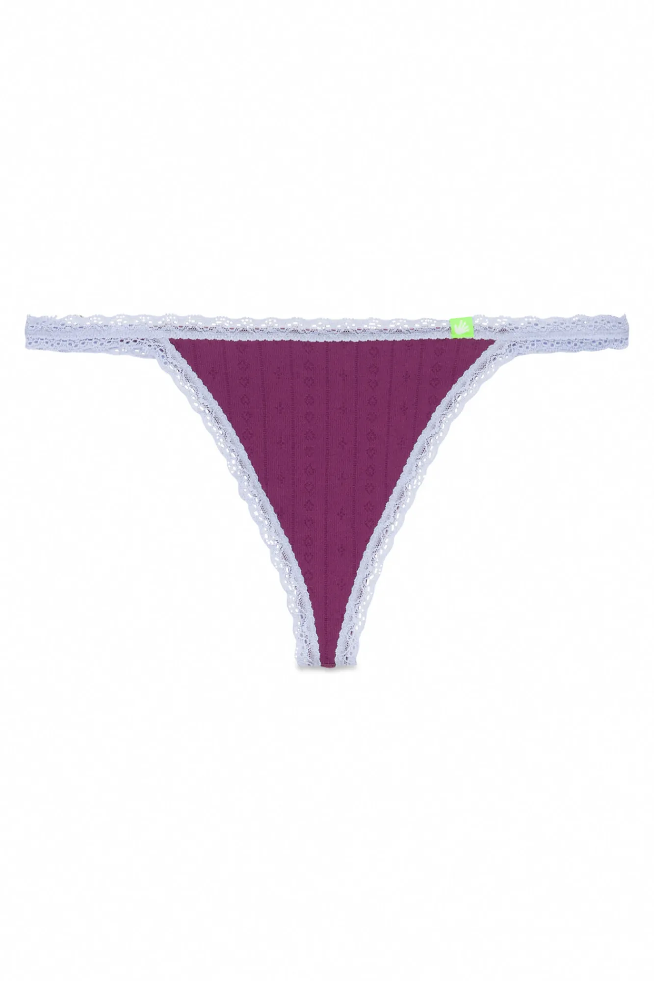 HI&BYE Tanga seamless pointelle vino