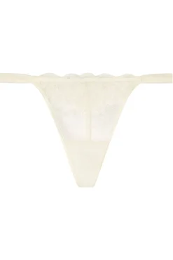 Women'secret Tanga tul y encaje blanco