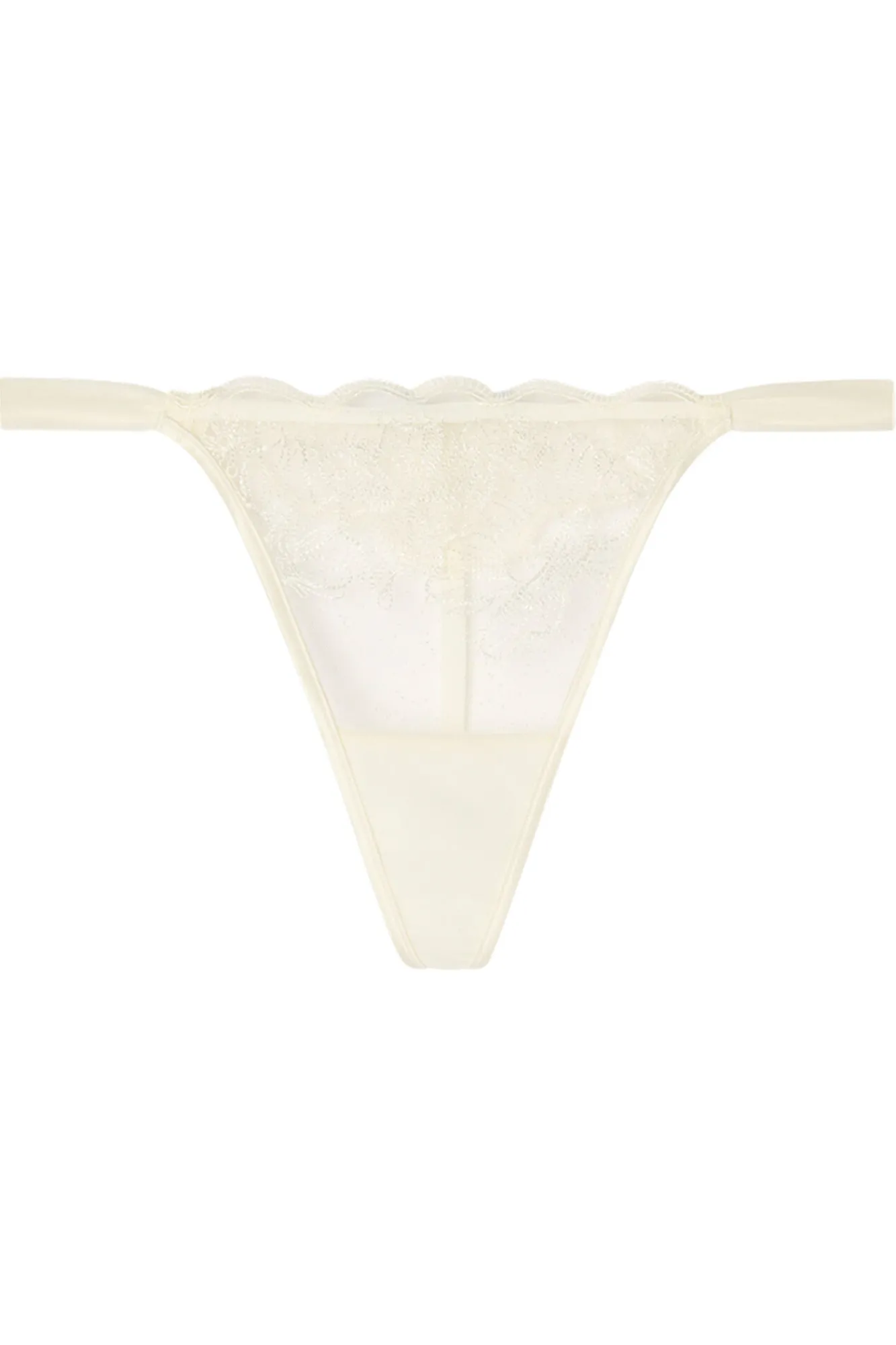 Women'secret Tanga tul y encaje blanco