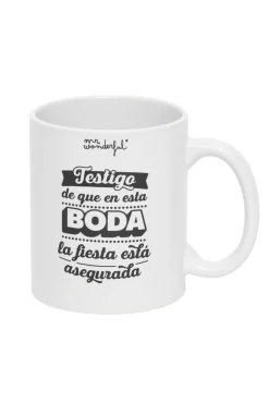 Mr. Wonderful Taza Iconic - Testigo de que en esta boda la fiesta está asegurada