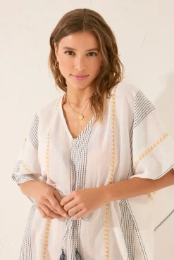 Women'secret Túnica corta algodón rayas lurex