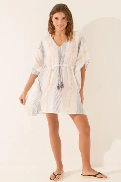Women'secret Túnica corta algodón rayas lurex