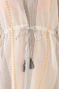 Women'secret Túnica corta algodón rayas lurex