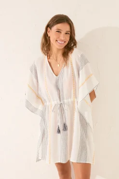 Women'secret Túnica corta algodón rayas lurex