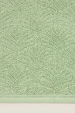 Textura Toalla rizo jacquard hojas