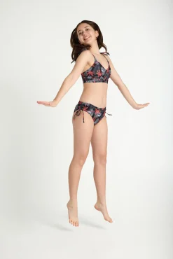 Modibodi Top bikini adolescente lazos Jungle Palm Black