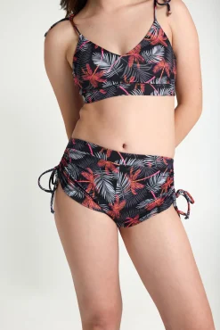 Modibodi Top bikini adolescente lazos Jungle Palm Black